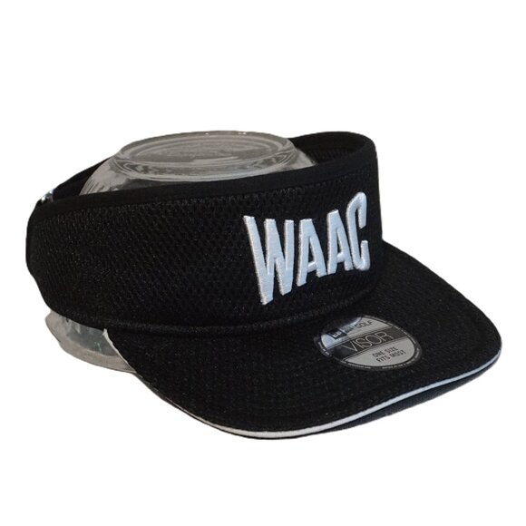 WAAC Black Logo Visor with 3D Embroidered Front New Era Men’s OSFM - Picture 1 of 13